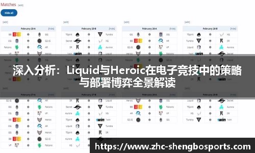 深入分析：Liquid与Heroic在电子竞技中的策略与部署博弈全景解读